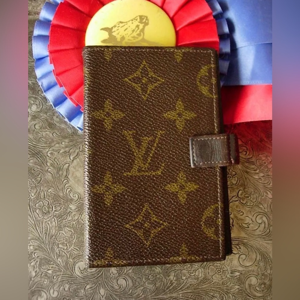 Vintage FC Saks LOUIS VUITTON Agenda Cover Portfolio Organizer Wallet LV Rare
